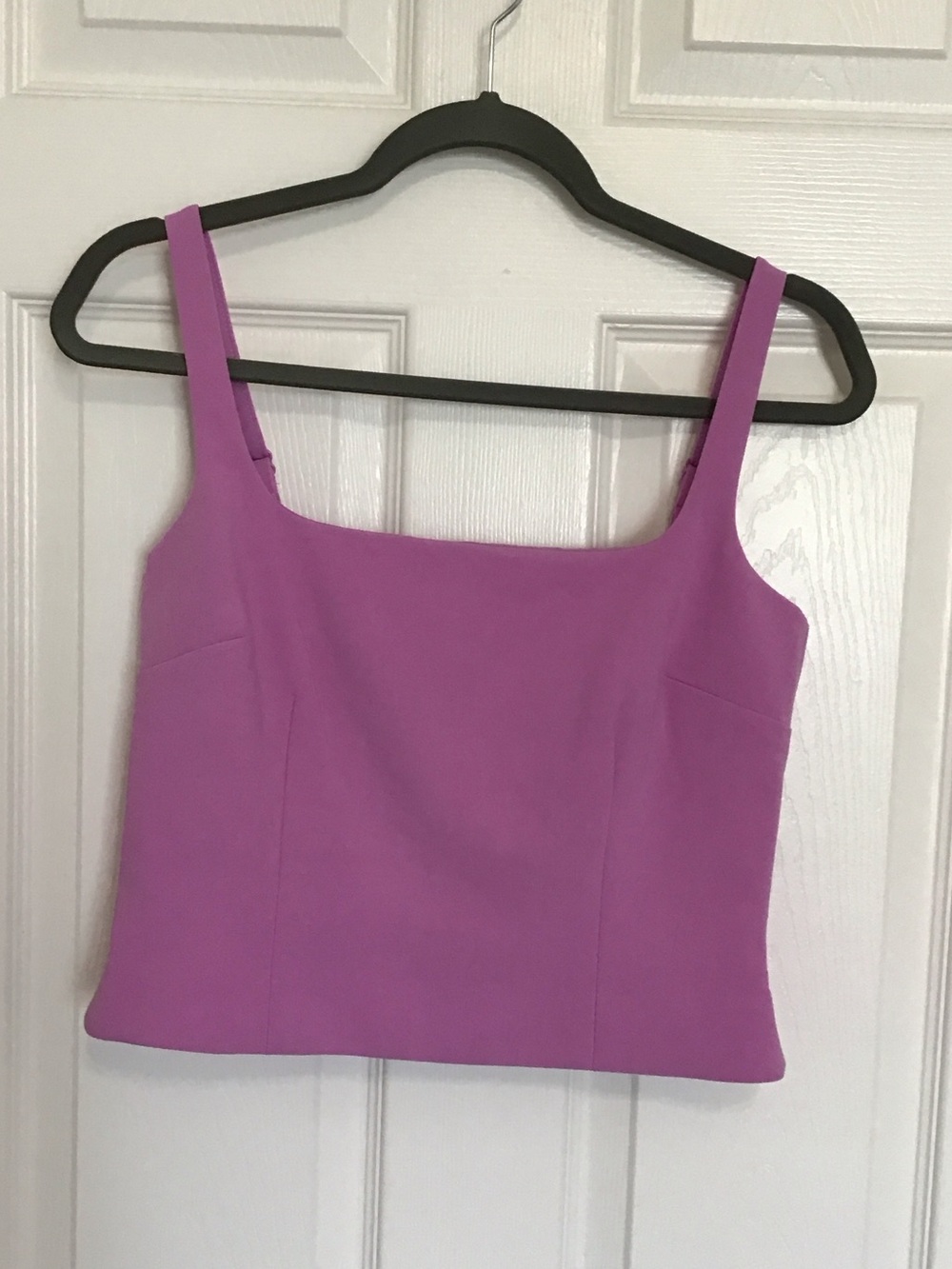 Women's Purple Square-Neck Crop Top - Unbranded